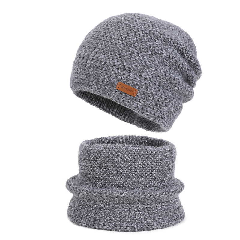 Damen-Winterset: Strickmütze und Schal mit Futter