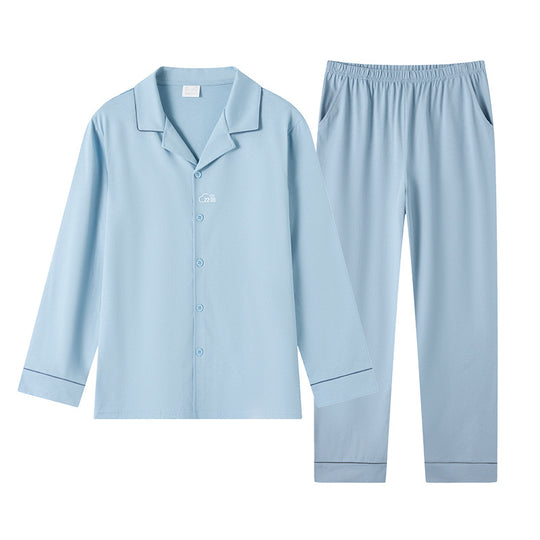 Paar-Pyjama-Set, Baumwollstrick, mit Brustpolster