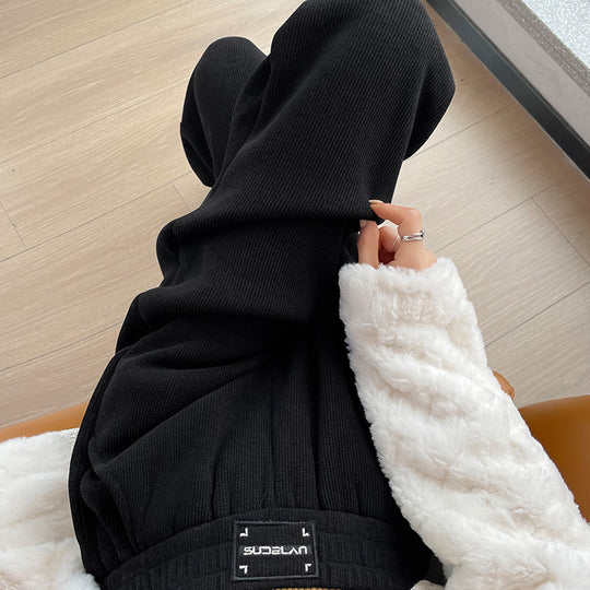 Damen-Cordhose mit Lammfleece-Futter, weit geschnitten