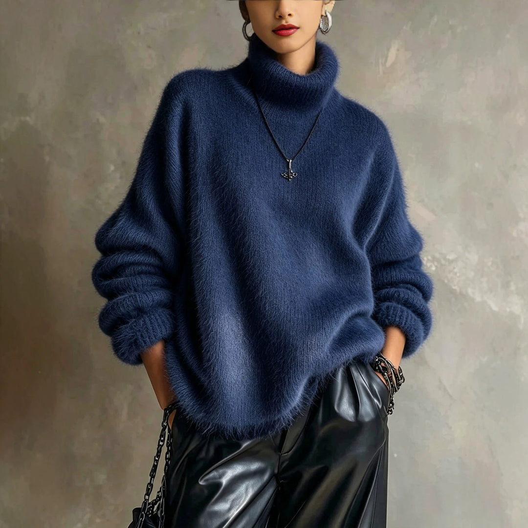 Flauschiger Rollkragenpullover
