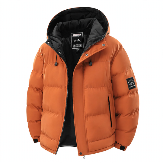 Unisex Steppjacke, Stehkragen, gefüttert, winddicht