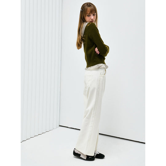 Damen-Cordhose, hoch tailliert, Baumwolle, H63752