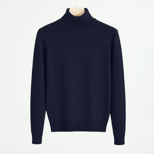 Herren-Strickpullover mit Rollkragen, warm