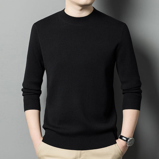 Herren-Wollpullover, Rundhalsausschnitt, maschinenwaschbar