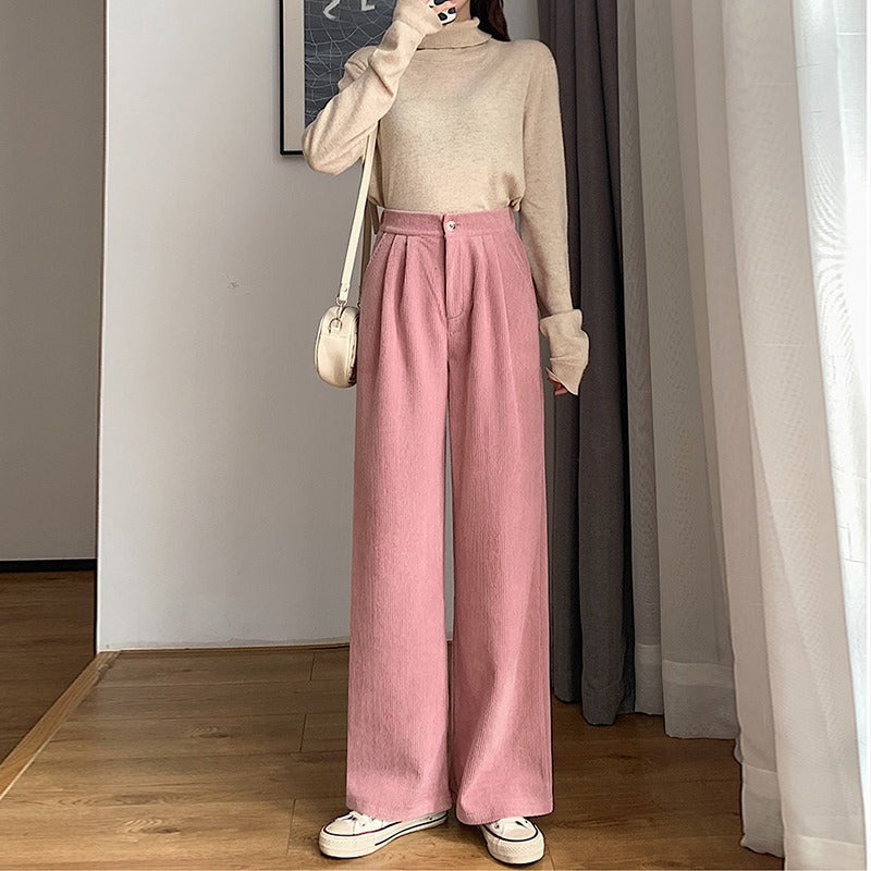Kord-Hose im Anzug-Stil, weit geschnitten