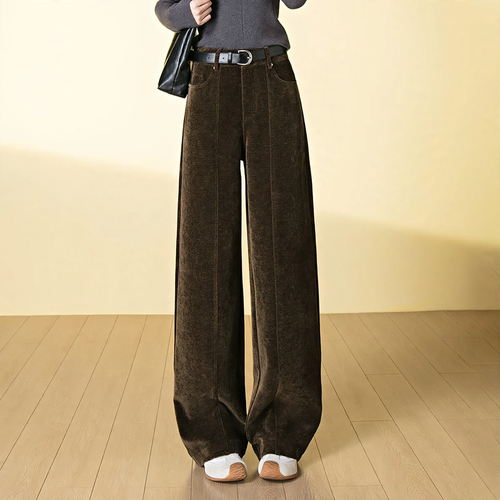 A-Linien Cordhose, hoch geschnitten, gefüttert, Winter