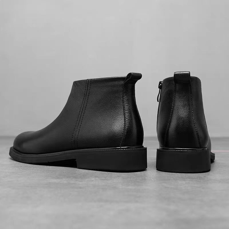 Herren-Chelsea-Stiefel, PU-Leder, rutschfest, gefüttert