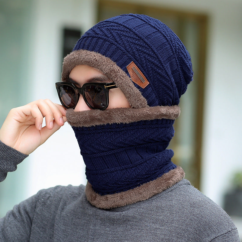 Strickmütze mit Schal, 2-teiliges Set, gefüttert