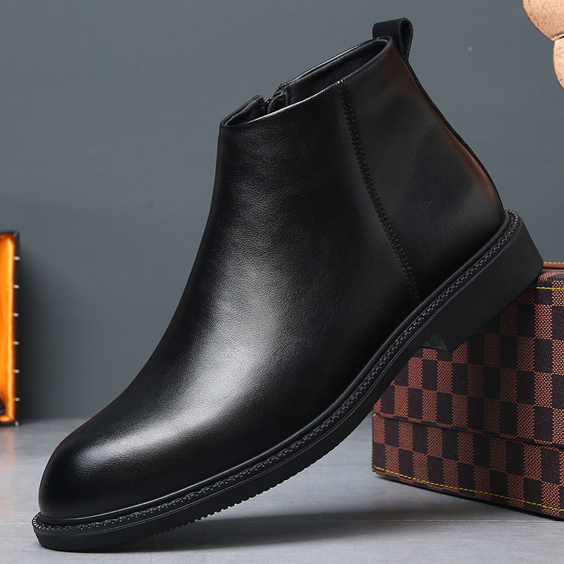 Herren-Stiefel aus Leder, atmungsaktiv, gefüttert