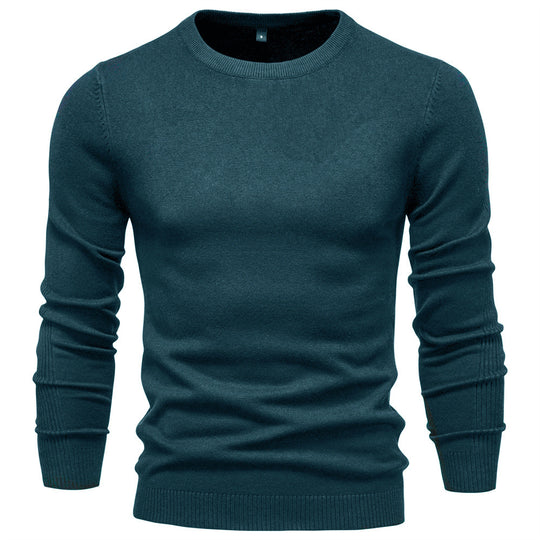 Herren-Rollkragenpullover, einfarbig, lässig
