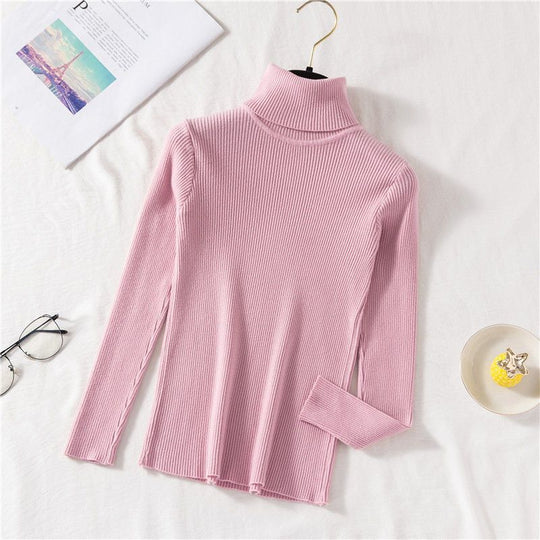 Damen-Rollkragenpullover, körpernah, große Größen