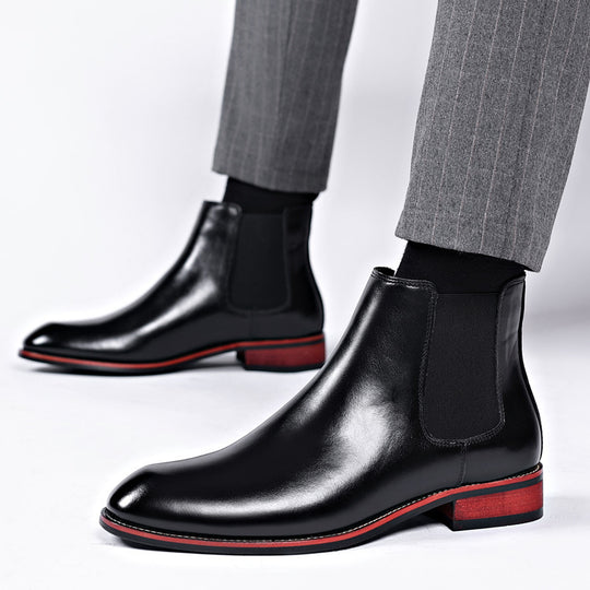 Moderne Herren-Chelsea-Boots, spitz zulaufend
