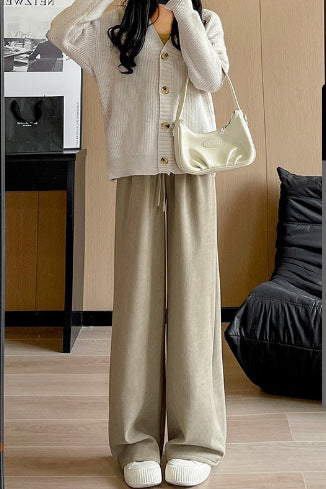 Damen-Cordhose mit hohem Bund, gefüttert