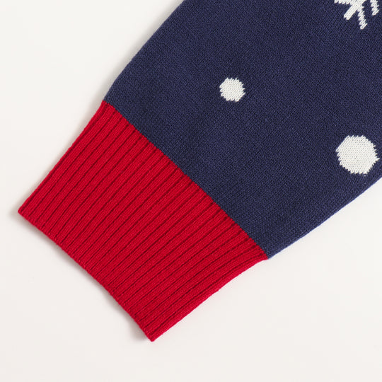 Weihnachtspullover mit Jacquard-Muster, Rundhalsausschnitt
