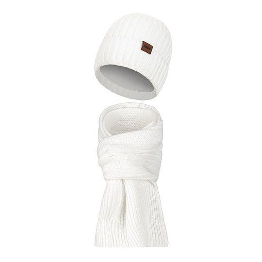 Winter-Set: Strickmütze und Schal, gefüttert, wärmend
