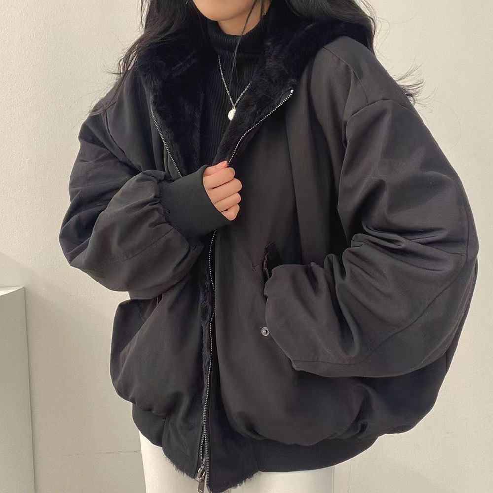 Wende-Steppjacke mit Lammfleece-Futter