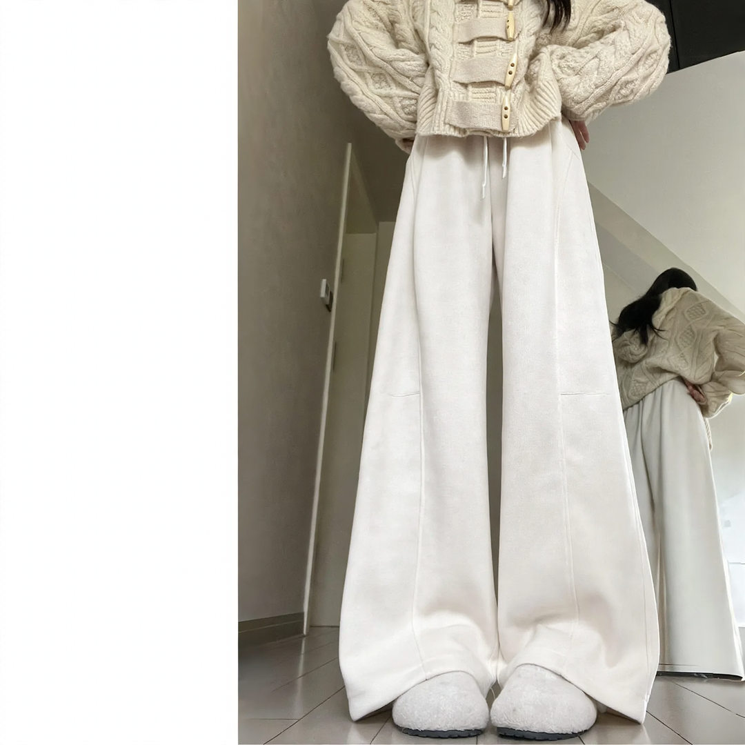 Kord-Weithose für Damen, hoch tailliert, gefüttert