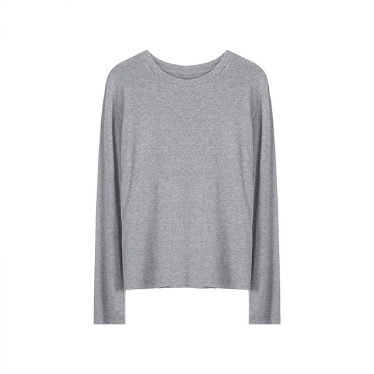 Damen-Langarm-Unterziehshirt, einfarbig