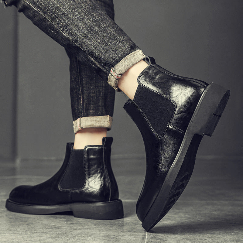 Herren-Chelsea-Stiefel aus weichem Leder, rutschfest