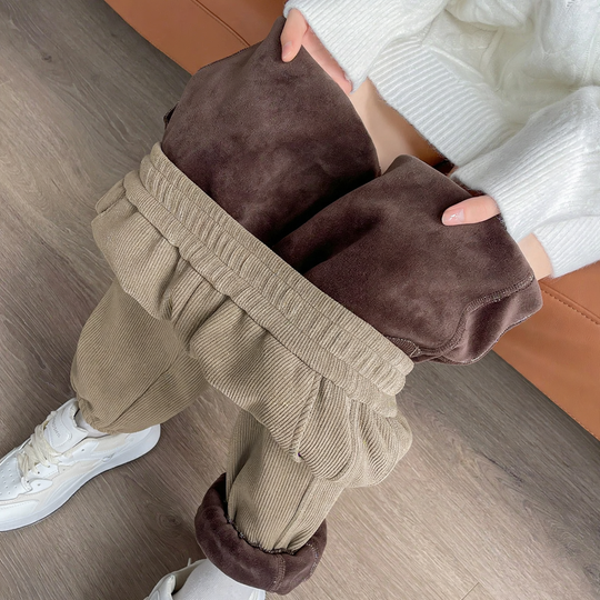 Damen-Cordhose, gefüttert, lässiger Schnitt