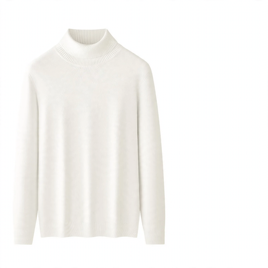 Herren-Woll-Modal-Pullover, gefüttert, Stehkragen, 650g