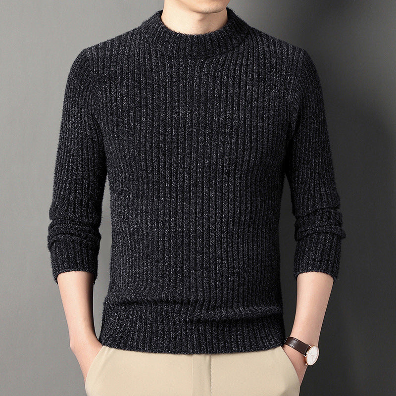 Herren-Winterpullover, gefüttert, mit Rollkragen