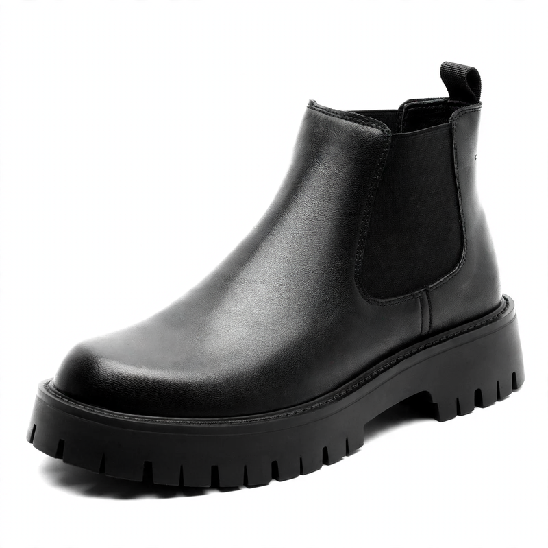 Warme Herren-Chelsea-Boots aus Leder