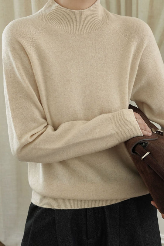 Damen-Wollpullover, V-Ausschnitt, lockere Passform
