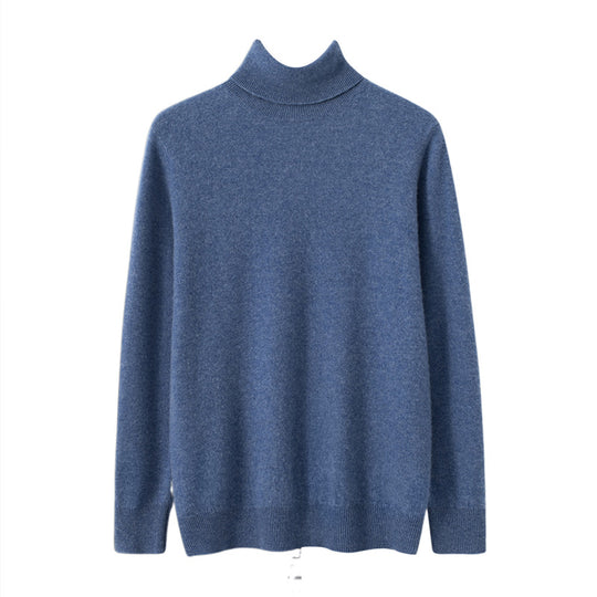 Herren-Rollkragenpullover aus Kaschmir, schlicht und elegant
