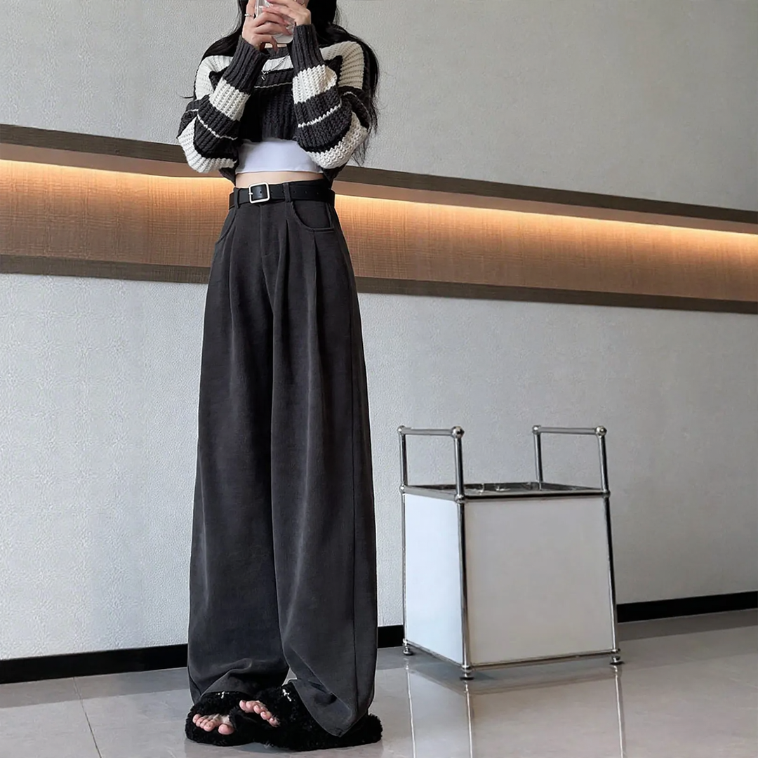 Damen-Cordhose, gerade geschnitten, Herbst