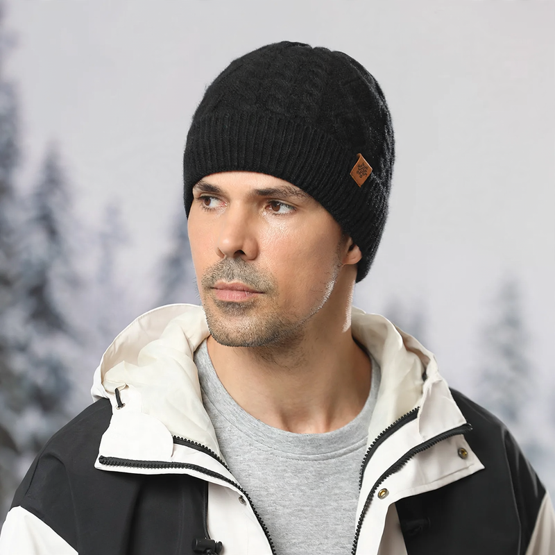 Strick-Set für Herren: Mütze, Schal und Handschuhe
