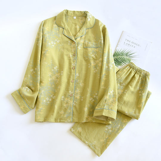 Atmungsaktives Jacquard-Baumwoll-Set für Damen