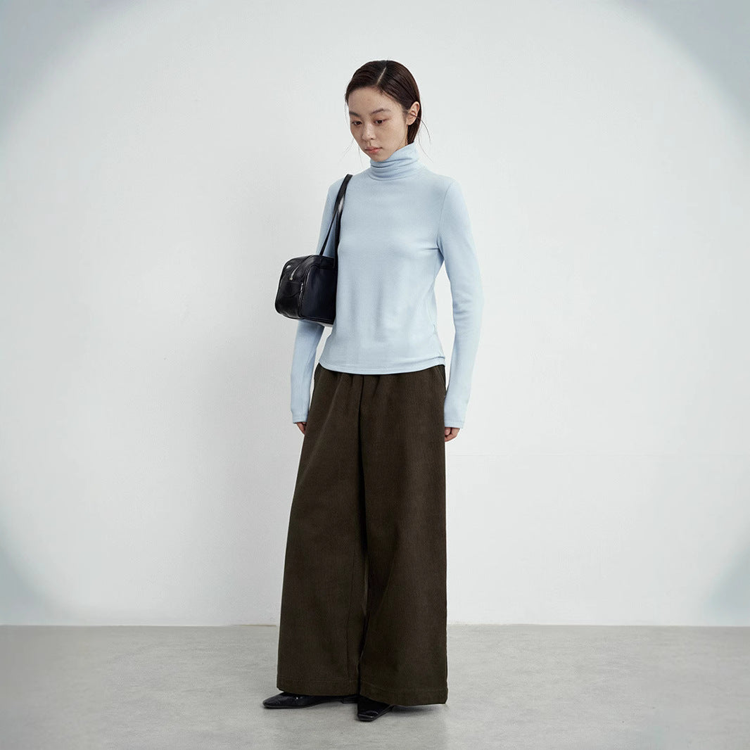 Gefütterte Damen-Cordhose mit geradem Bein
