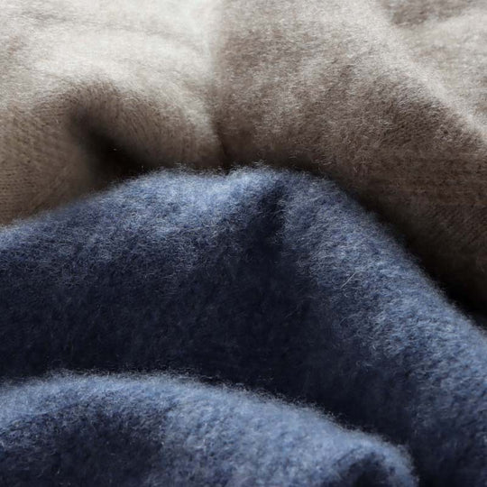 Herren-Wollpullover, Rundhals, lockere Passform