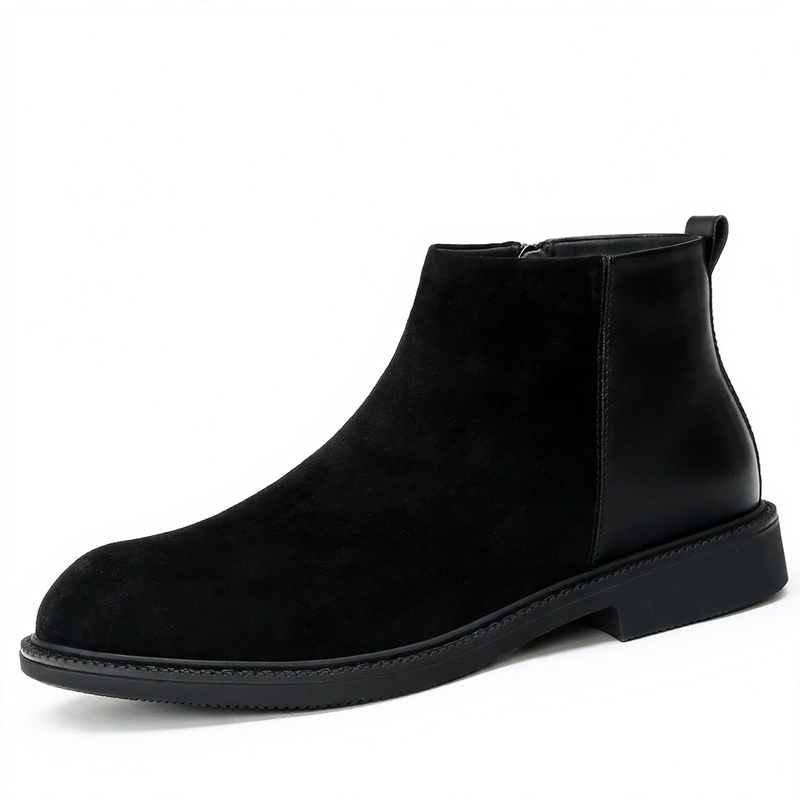 Gefütterte Herren-Lederstiefel, Schnürstiefeletten