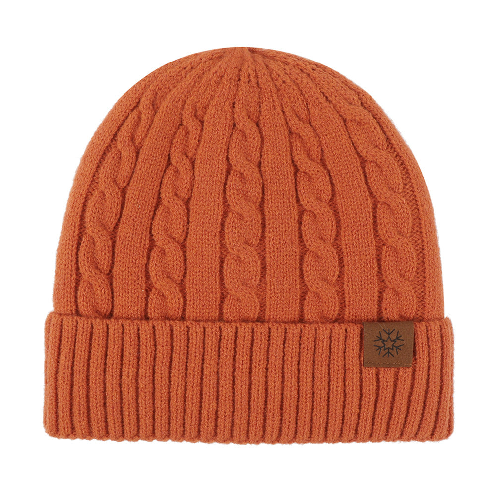 Gefütterte Strickmütze mit Umschlag, Winter
