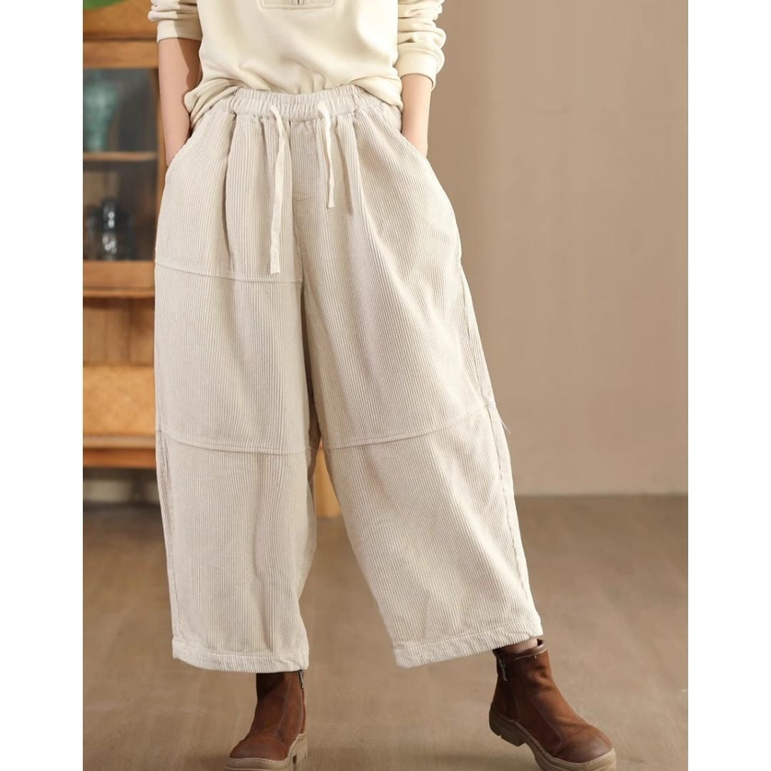Vintage Kord-Haremshose mit Futter