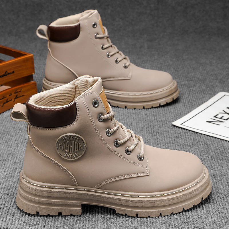 Herren-Stiefel, wasserabweisend, rutschfest, mittelhoher Schaft