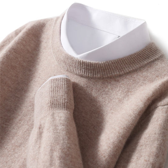 Herren-Pullover, Rundhalsausschnitt, locker geschnitten