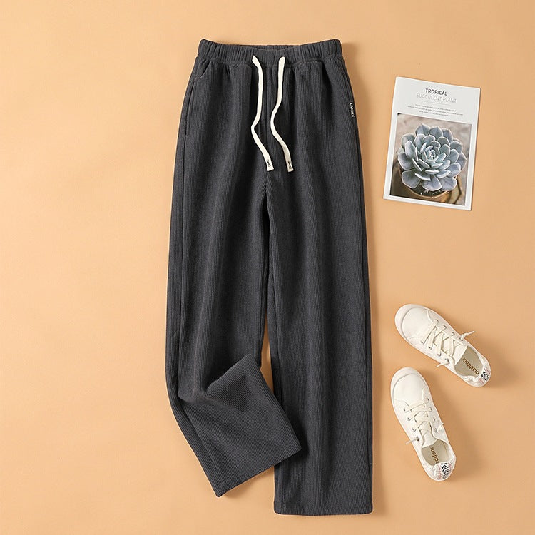 Damen-Cordhose, hohe Taille, gerade Passform