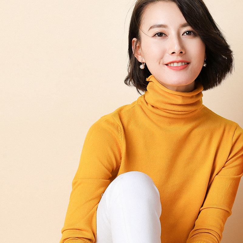 Damen-Strickpullover mit Stehkragen und geometrischem Muster