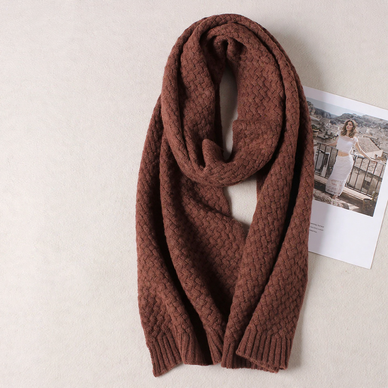 Strickschal aus reiner Merinowolle, 185 cm