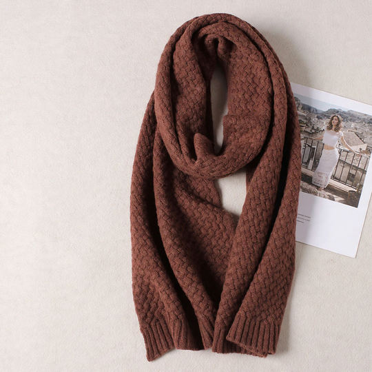 Strickschal aus reiner Merinowolle, 185 cm