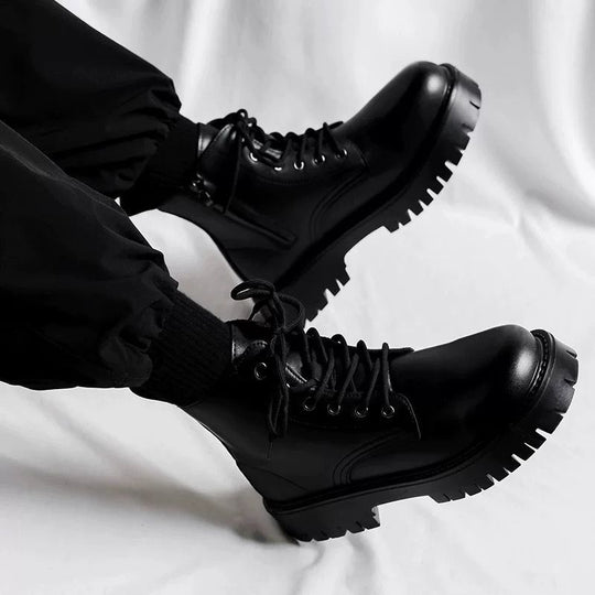 Herren-Stiefeletten mit seitlichem Reißverschluss, High-Top