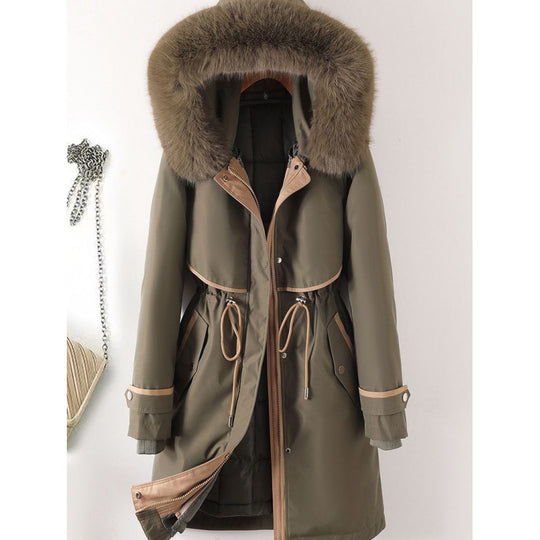 Damen-Parka, mittellang, mit abnehmbarem Innenfutter