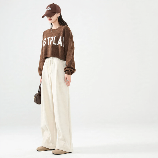 Gefütterte Cord-Freizeithose