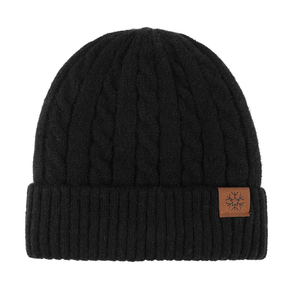 Gefütterte Strickmütze mit Umschlag, Winter
