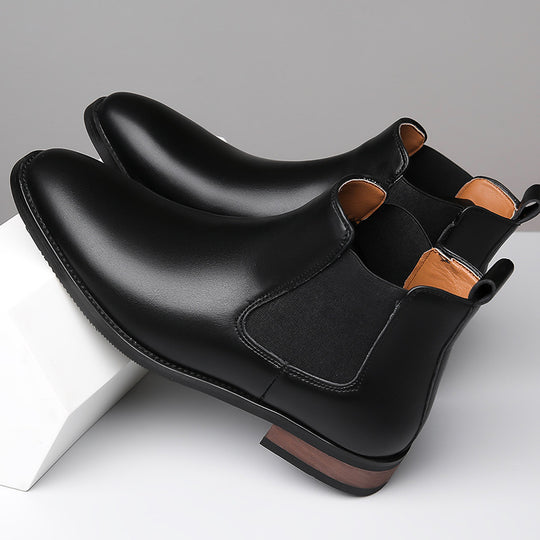 Elegante Herren-Chelsea-Boots, Lederoptik