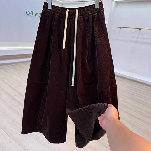 Damen-Cordhose im Retro-Stil, Haremsschnitt