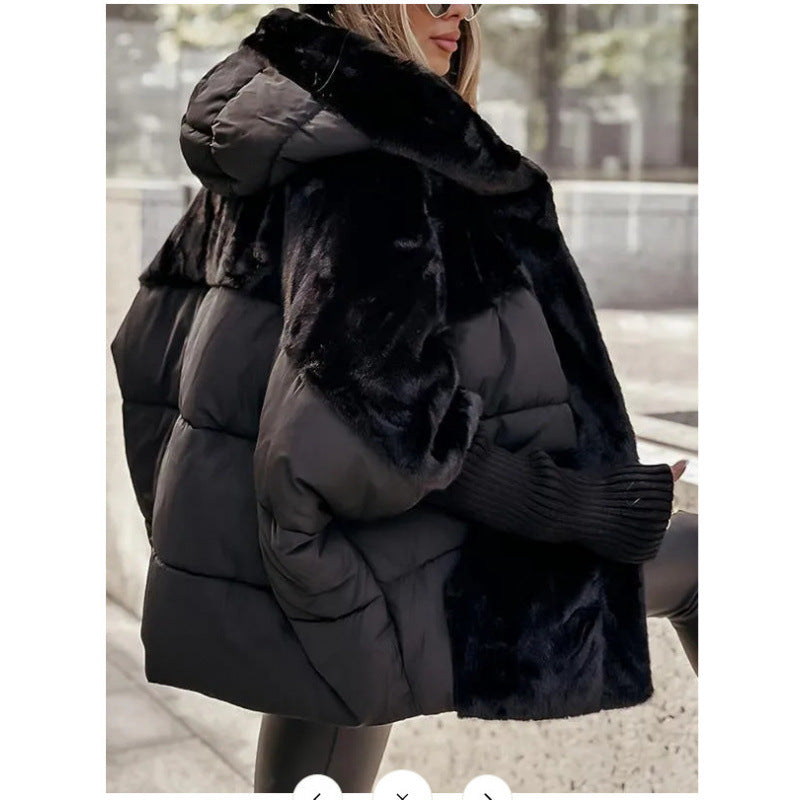Damen-Steppjacke, locker geschnitten, mit Kontrastdetails